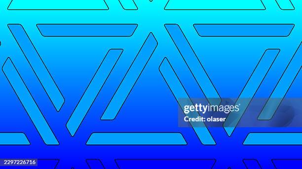 blue gradient background with repeating geometric line patterns and outlined diagonal shapes, creating a clean modern decorative design. - green screen background stock illustrations