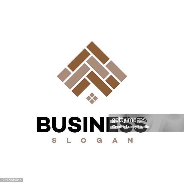 modern brick construction designs concept vector, brick work simple modern template stock illustration - construction logo stock illustrations