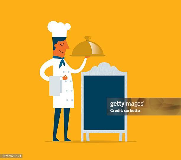 serving food - chef - ordering dinner stock illustrations