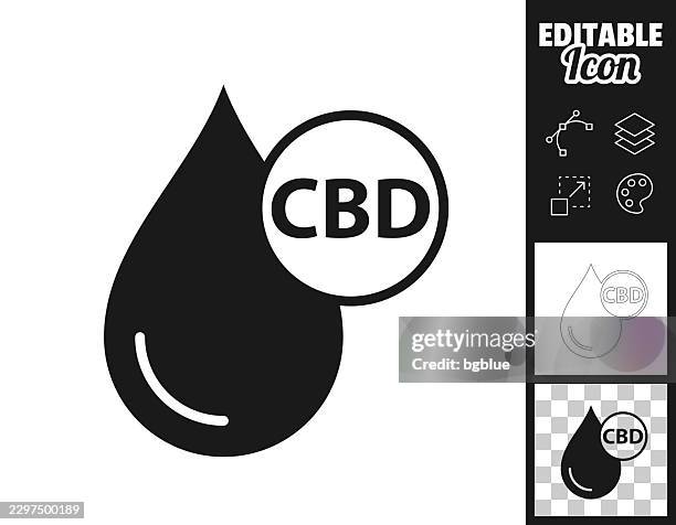 cbd liquid drops. icon for design. easily editable - fiber supplement stock illustrations