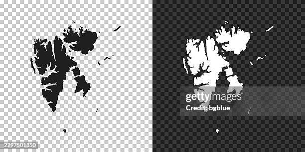 svalbard map for design on blank background - north pole background stock illustrations