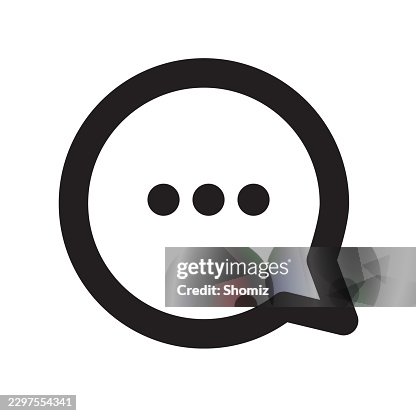 Round speech bubble with ellipsis Round speech bubble with ellipsis