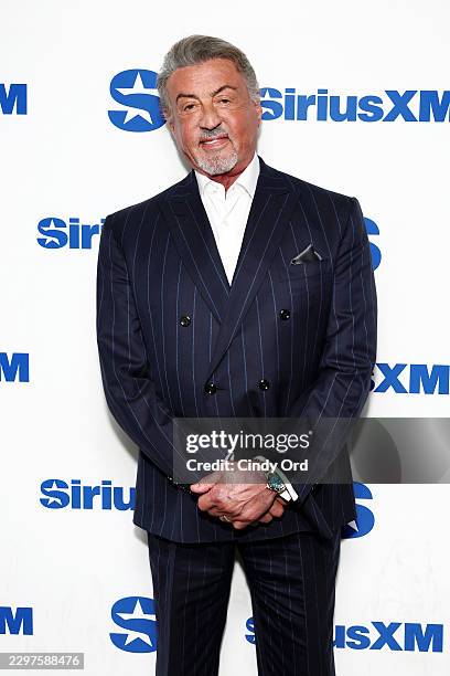 Sylvester Stallone takes part in SiriusXM's Front Row with Sylvester Stallone hosted by Andy Cohen at SiriusXM Studios on September 28, 2026 in New...