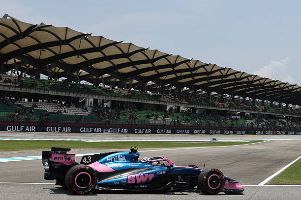 Franco Colapinto of Alpine during the practice ahead of the Formula 1 Bahrain Grand Prix at Sepang International Circuit in Sepnag, Malaysia on...