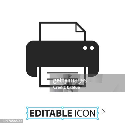 Printer - Editable icon on white background Printer - Editable icon on white background