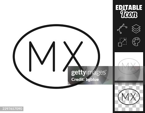 MX - Mexico country code. Icon for design. Easily editable MX - Mexico country code. Icon for design. Easily editable