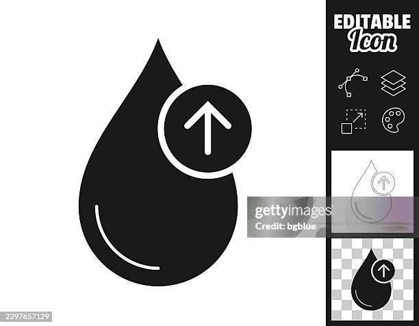blood level increase. icon for design. easily editable - centrifuge stock illustrations