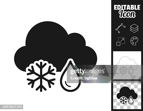 Sleet cloud. Icon for design. Easily editable Sleet cloud. Icon for design. Easily editable