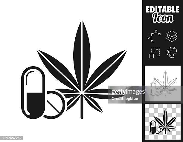 cannabis capsules. icon for design. easily editable - fiber supplement stock illustrations