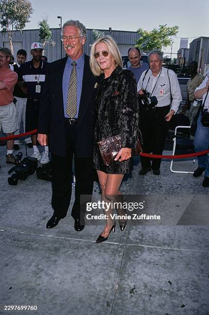 American actress Joan Van Ark and her husband, American television journalist John Marshall, attend the 2nd Annual Family Film Awards at CBS...