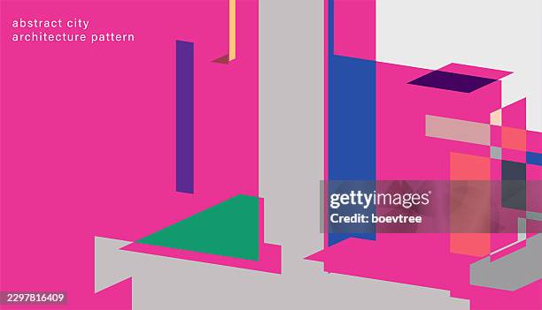 city architecture illustration - colour block background stock illustrations