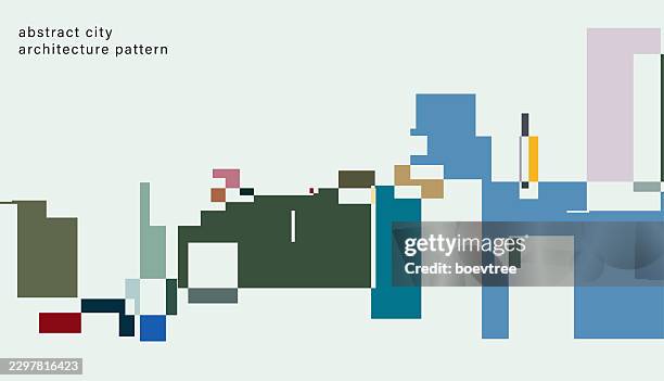 city architecture illustration - office perspective stock illustrations