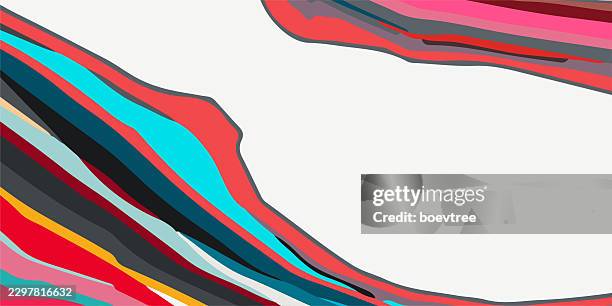 abstract colors irregular stripe cover background - irregular stock illustrations