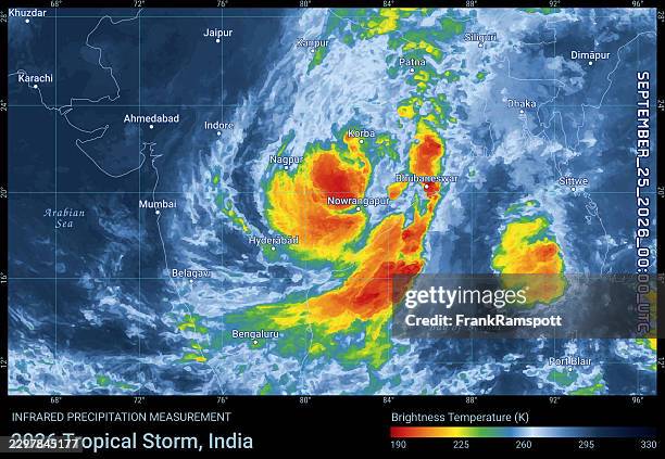 tropical storm 20260925 00utc black rain map india - bihar flood stock illustrations
