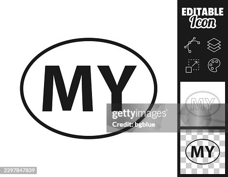 MY - Malaysia country code. Icon for design. Easily editable MY - Malaysia country code. Icon for design. Easily editable