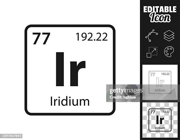 ir - iridium chemical element. icon for design. easily editable - trace minerals stock illustrations