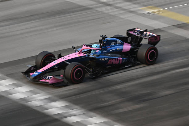 Alpine's French driver Pierre Gasly steers his car during the Formula One Bahrain Grand Prix in Sepang on October 4, 2026.