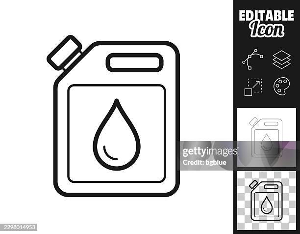 liquid jerry can. icon for design. easily editable - plastic storage container stock illustrations