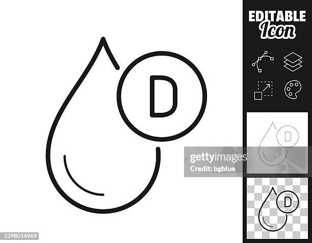 vitamin d liquid drops. icon for design. easily editable - teardrop shape vector stock illustrations