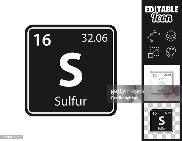 s - sulfur chemical element. icon for design. easily editable - science fair stock illustrations