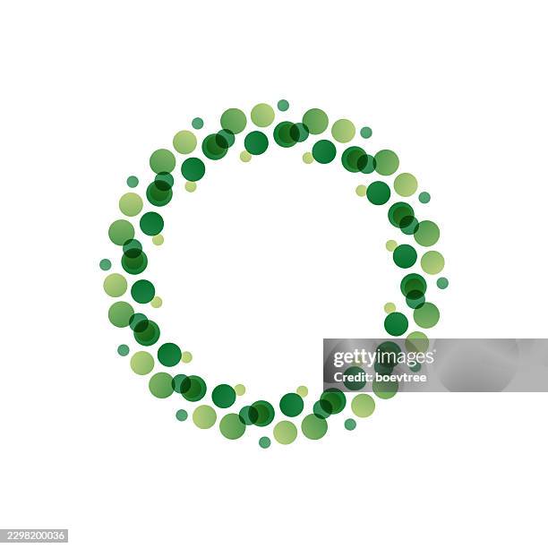 ring half tone dots symbol label - dance logo stock illustrations