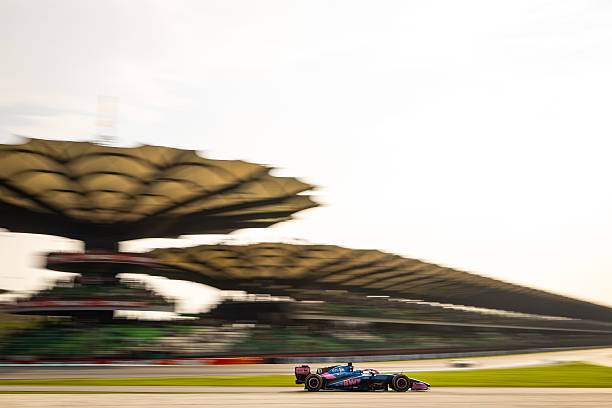 Pierre Gasly of France driving the Alpine A526 on track during practice ahead of the F1 Grand Prix of Bahrain in Malaysia at Sepang Circuit on...