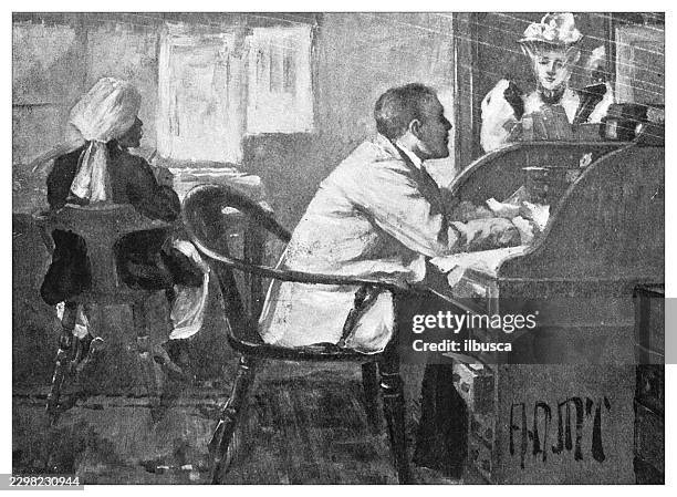 doyle in an office setting - large office reception stock illustrations
