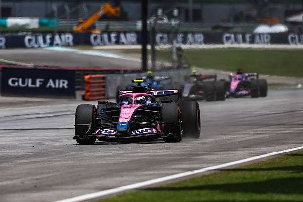 Franco Colapinto of Argentina and BWT Alpine F1 Team in action during friday free practice of the Formula 1 Gulf Air Bahrain Grand Prix on October...
