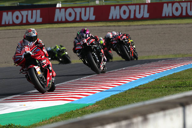 Marc Marquez of Spain riding the Lenovo Ducati on track during the Tissot Sprint Race at Twin Ring Motegi on October 03, 2026 in Motegi, Japan.