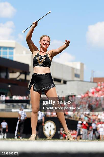 Vanderbilt Commodores majorette performed during a game between the Vanderbilt Commodores and NC State Wolfpack, September 19, 2026 at FirstBank...