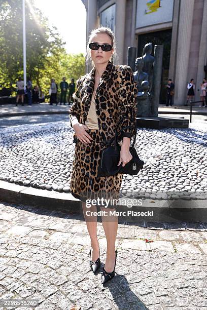 Camille Razat attends the Miu Miu Womenswear Spring/Summer 2027 show as part of Paris Fashion Week on October 04, 2026 in Paris, France.