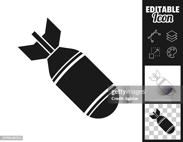 aerial bomb. icon for design. easily editable - deployment stock illustrations