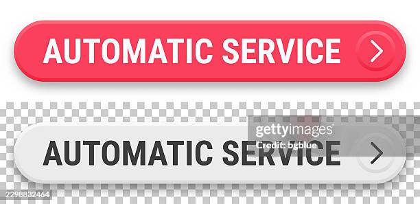 automatic service - 3d click web buttons on blank background - automatic lights stock illustrations