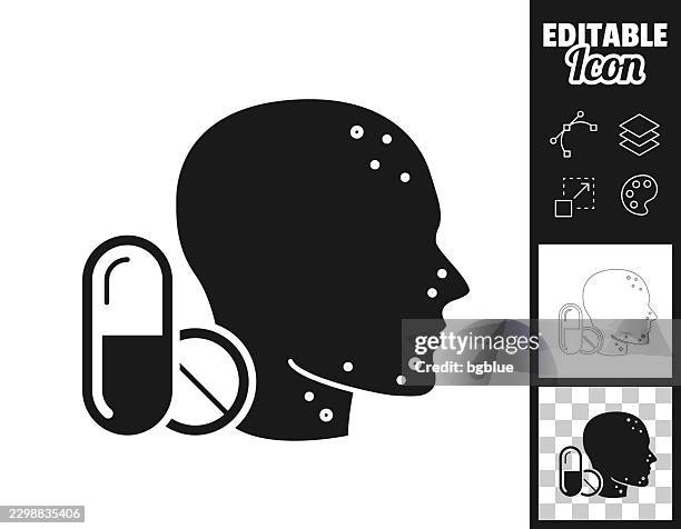 acne medication. icon for design. easily editable - skin problem stock illustrations