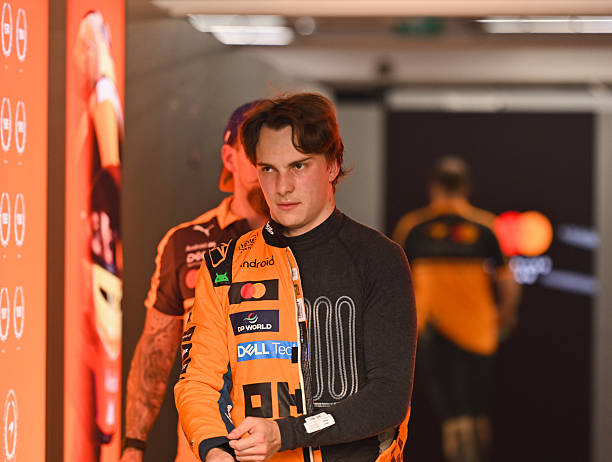 Oscar Piastri of McLaren during Free Practice 1 for the Formula 1 Singapore Airlines Singapore Grand Prix at the Marina Bay Street Circuit in...