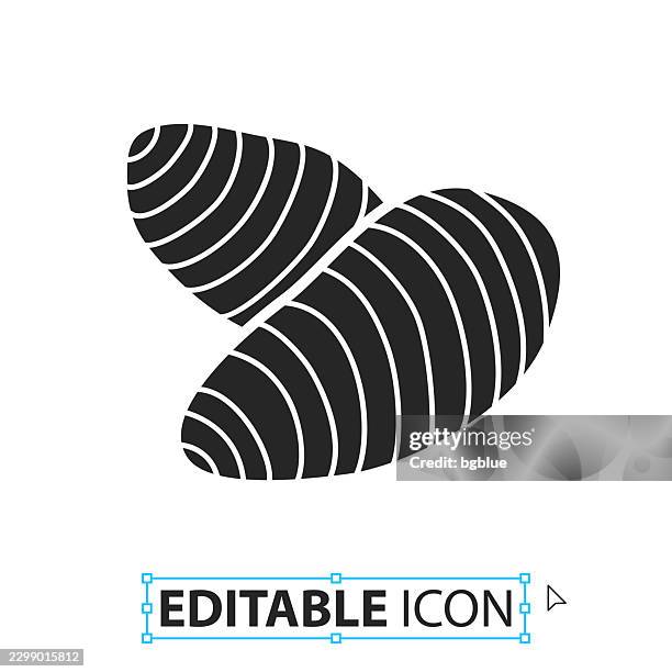 taro - editable icon on white background - cassava stock illustrations