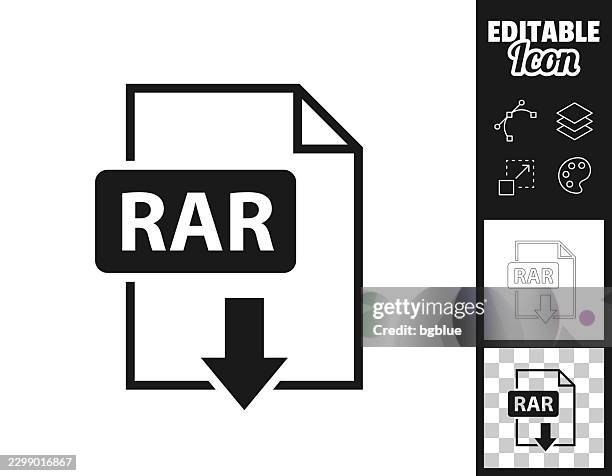 rar archive download. icon for design. easily editable - no internet stock illustrations