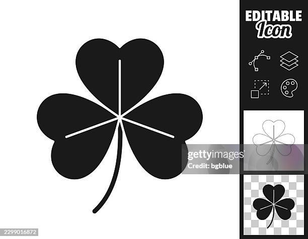 shamrock. icon for design. easily editable - celtic knot stock illustrations