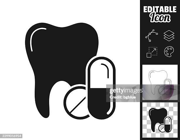 dental medication. icon for design. easily editable - taking medication stock illustrations