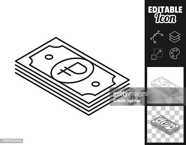isometric russian ruble banknotes. icon for design. easily editable - treasury stock illustrations