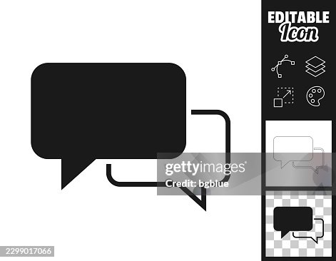 Two speech bubbles. Icon for design. Easily editable Two speech bubbles. Icon for design. Easily editable