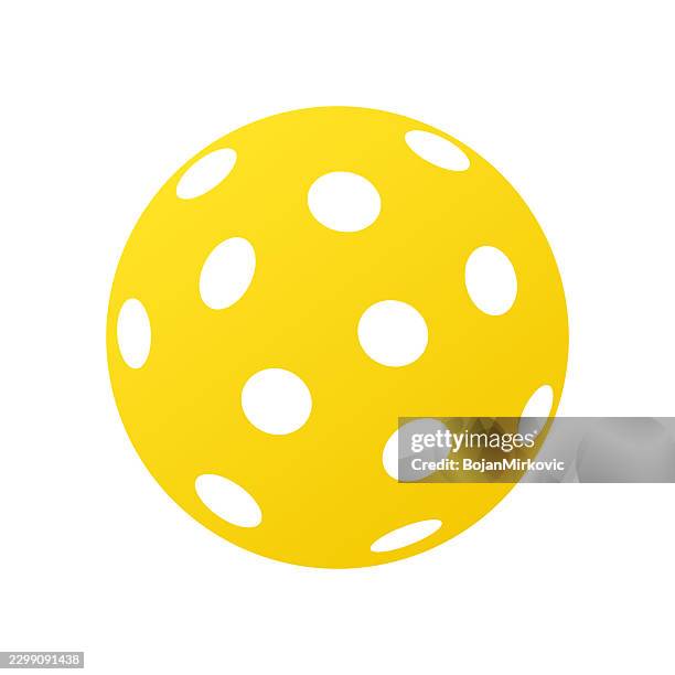 pickleball ball icon isolated on white background. vector - pickle stock illustrations
