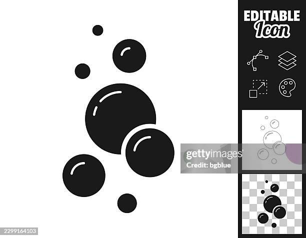bubbles. icon for design. easily editable - cleaning solution stock illustrations