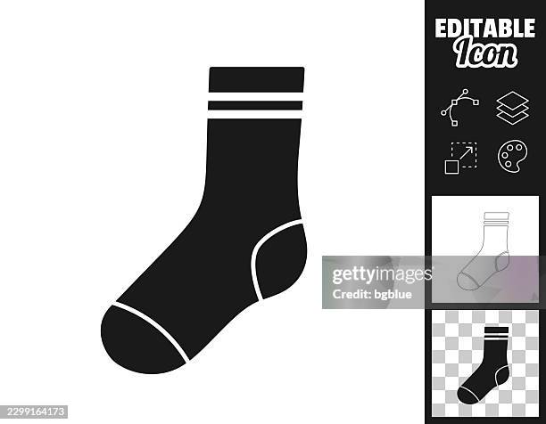 sock. icon for design. easily editable - socks isolated stock illustrations