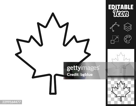 Maple leaf. Icon for design. Easily editable Maple leaf. Icon for design. Easily editable