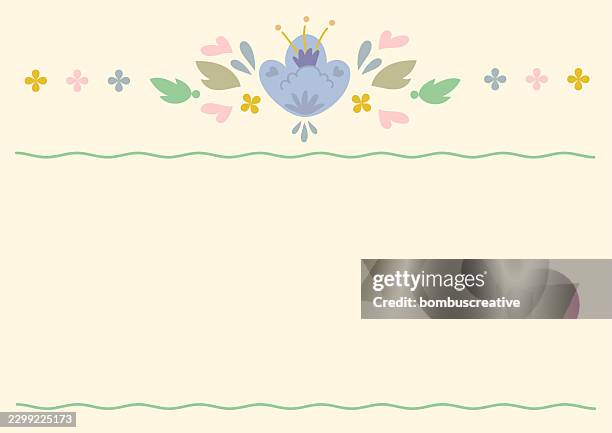 floral greeting card - packaging mockup stock illustrations