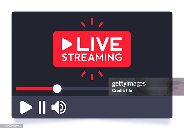 live stream video play interface - fast forward stock illustrations