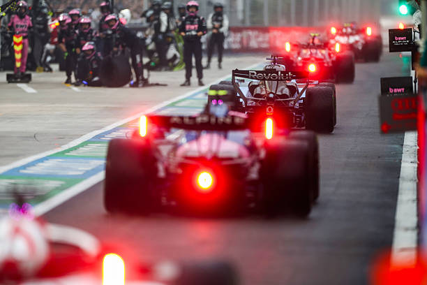 Nico Hulkenberg of Germany driving the Audi F1 Team R26 in the Pitlane during the Sprint ahead of the F1 Grand Prix of Singapore at Marina Bay Street...