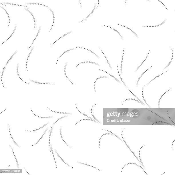white background with delicate gray dotted curved lines forming a sparse, flowing decorative pattern across the surface. - filigree pattern stock illustrations