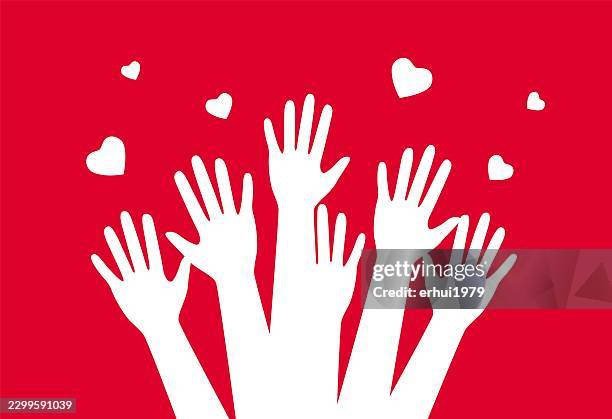 expressing love & community caring - social workers stock illustrations